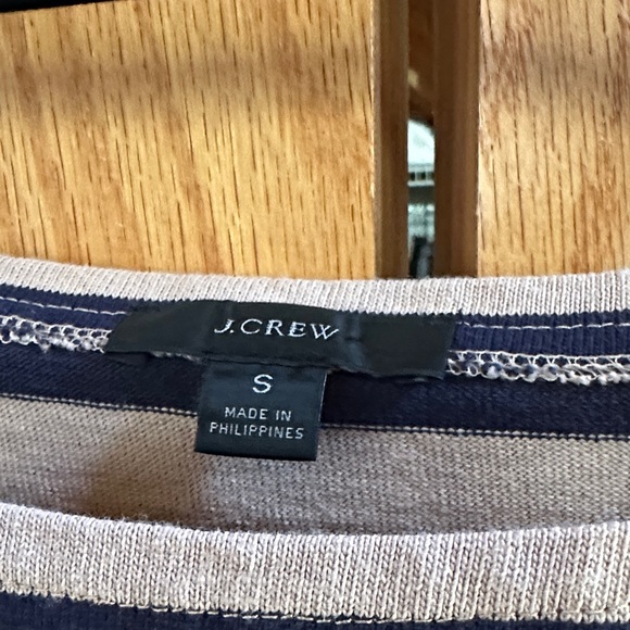 J. Crew Navy and Cream Striped Blouse - Picture 2 of 3